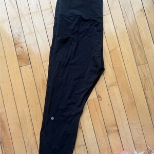 Lululemon Black Leggings With Pockets Size 18 Very Good Condition